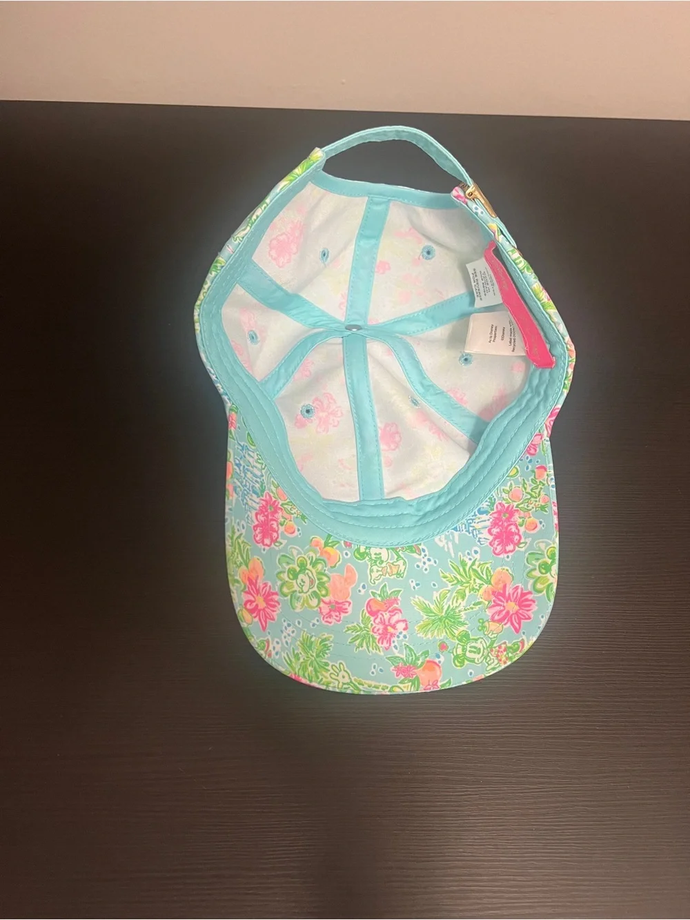 Disney x Lilly Pulitzer Run Around Hat Blue Ibiza Adjustable Ball Cap