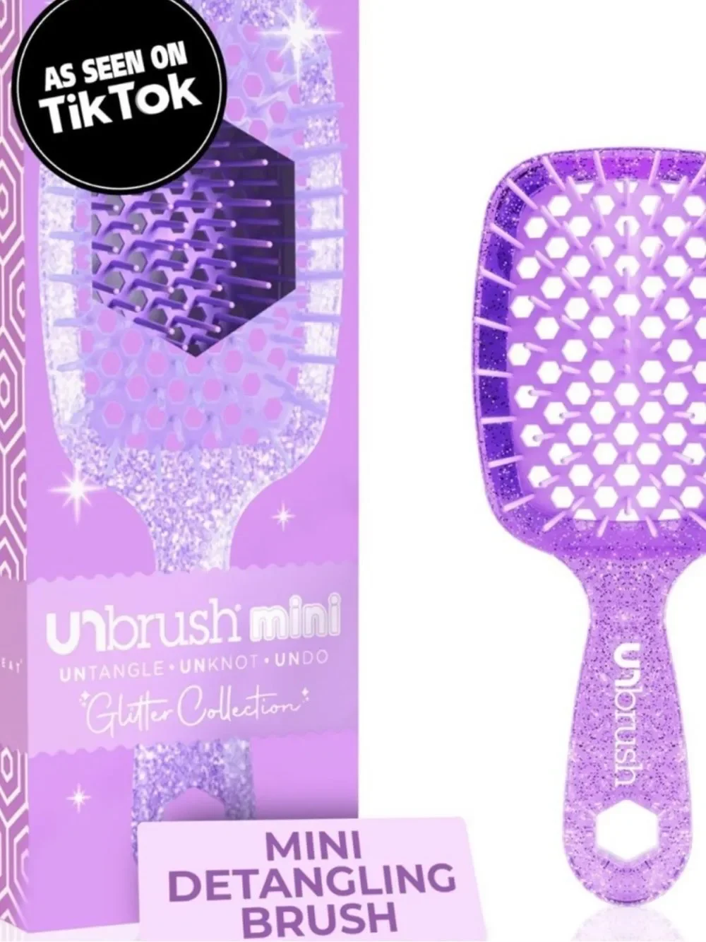 Unbrush purple glitter
