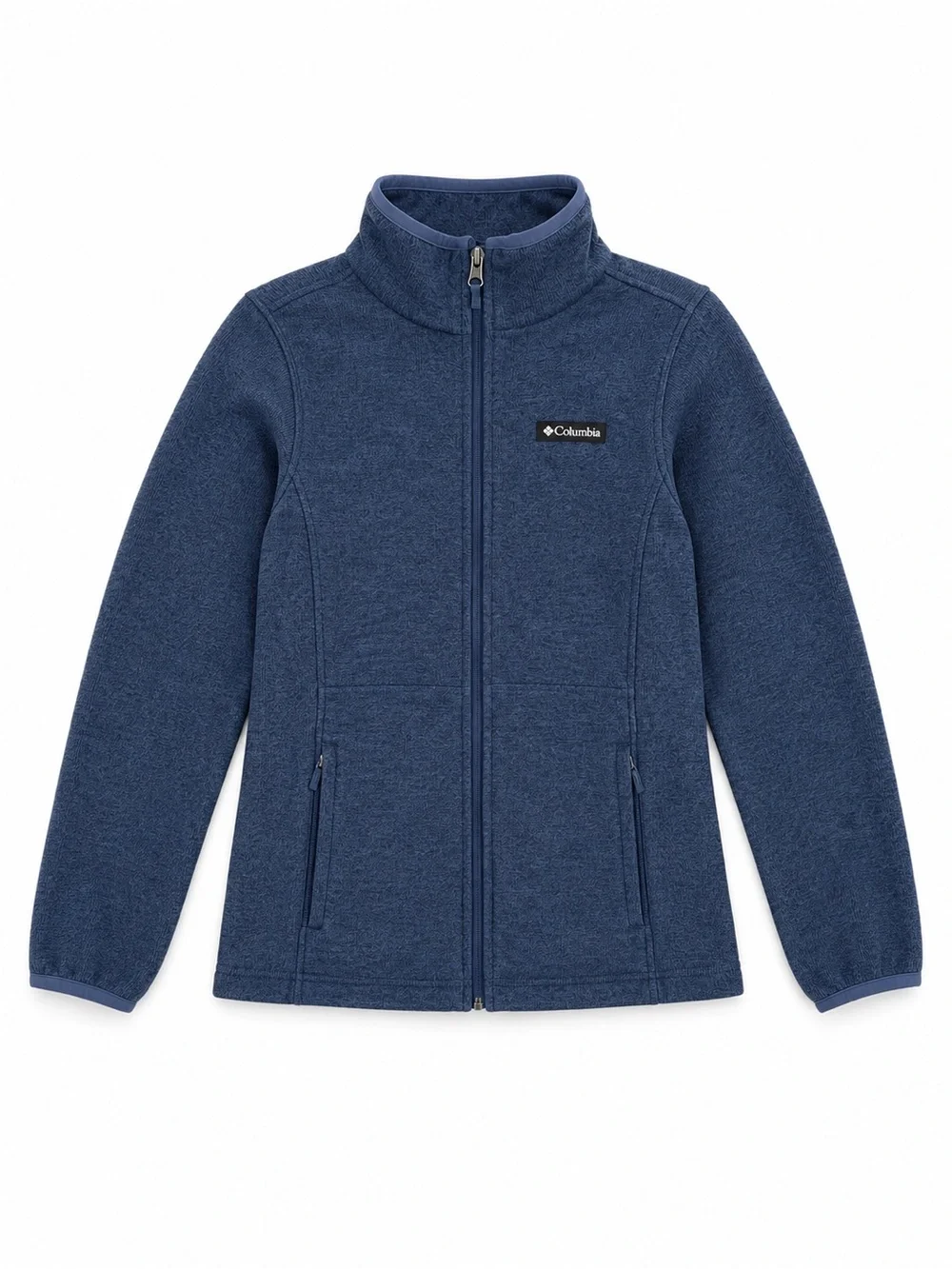 Columbia Better Sweater Style Fleece Jacket Heathered Navy Kids Medium 10/12