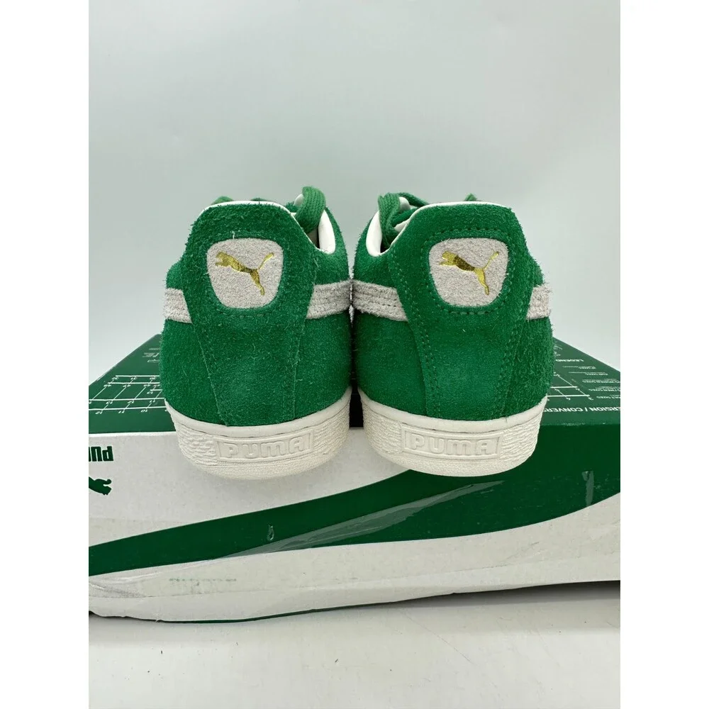 Puma Suede Fat Lace Men's Size 13 Green White Athletic Shoes 393167 02