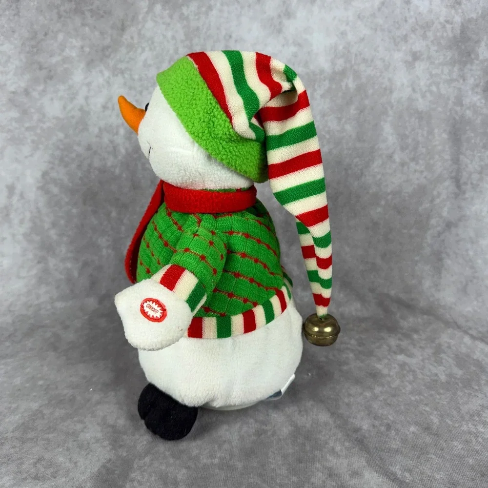 Vtg Kids of America Snowman Animated Plush Dancing Sings Let It Snow Jingle Bell