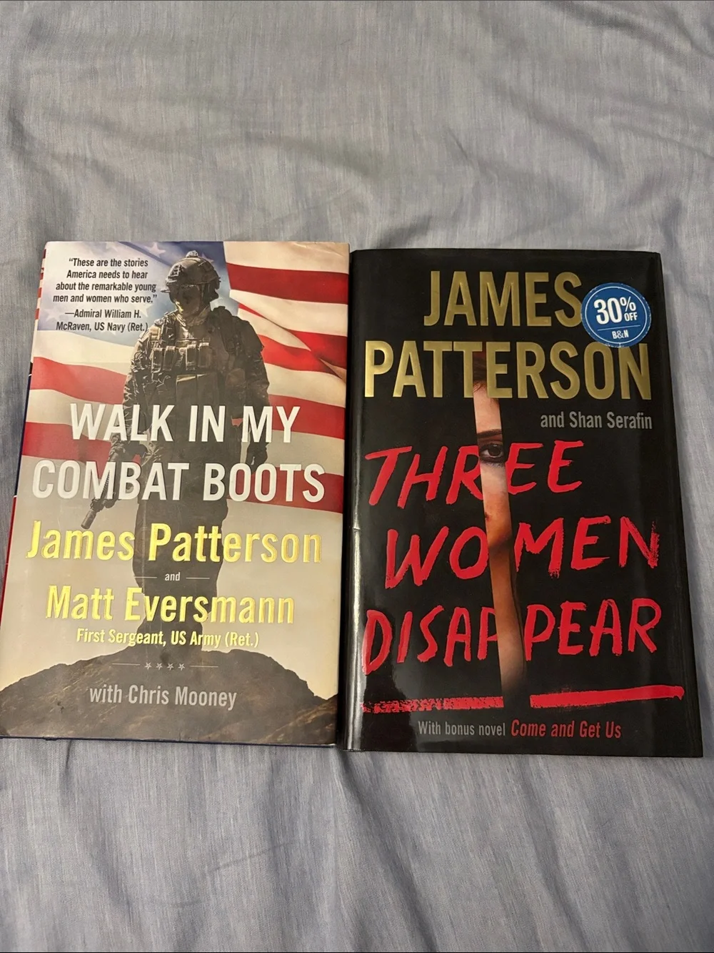 Three Women Disappear & Walk in My Combat Boots - Black & Tan Covers