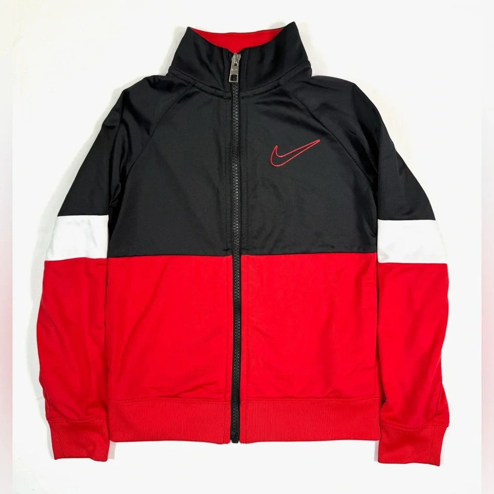 NIKE Toddler‎ Boy Full Zip Track Jacket Colorblock Athletic Size 4-5 Years