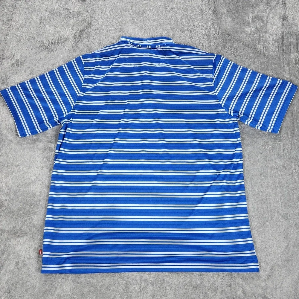 Kentucky Wildcats Shirt Mens 2XL Blue Stripe NCAA Basketball Nike Fit Dry Polo