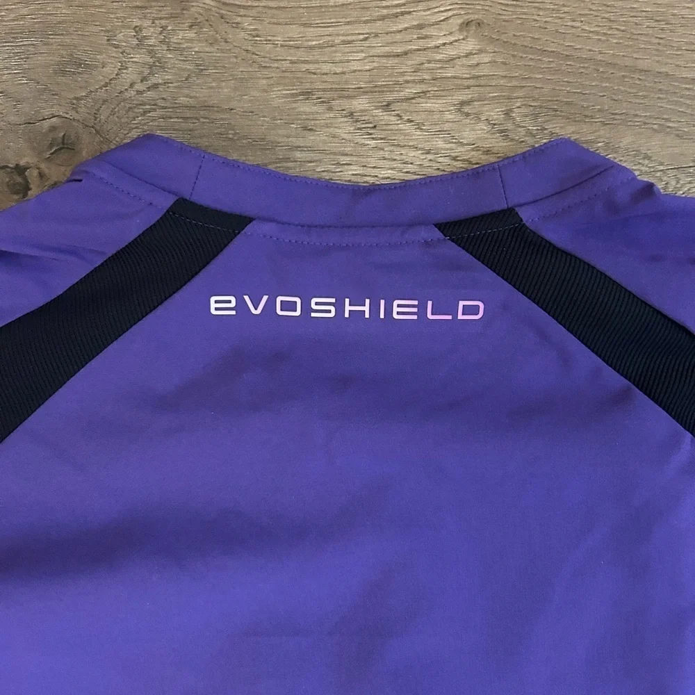 NWT EvoShield Men's Purple & Black Pullover 1/2 Zip Shirt Size Small