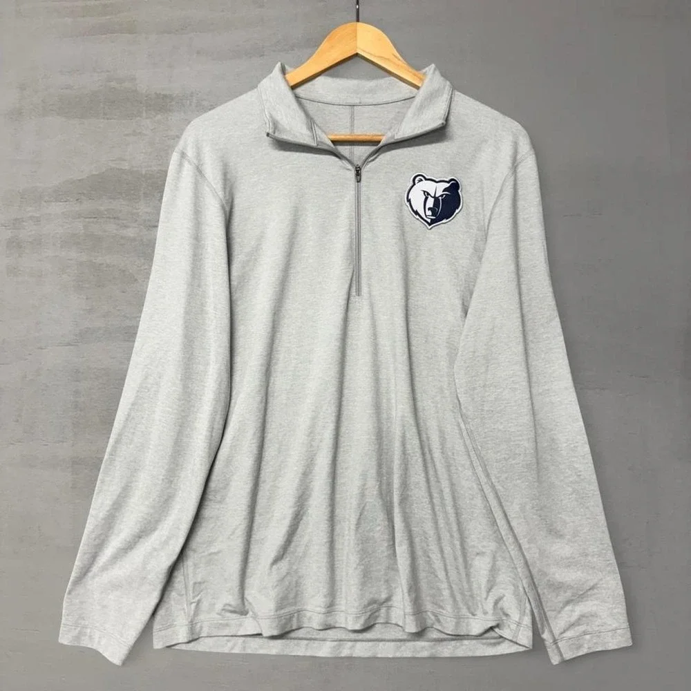 Lululemon Memphis Grizzlies Quarter Zip Pullover Grey NBA Athletic‎ Mens Large