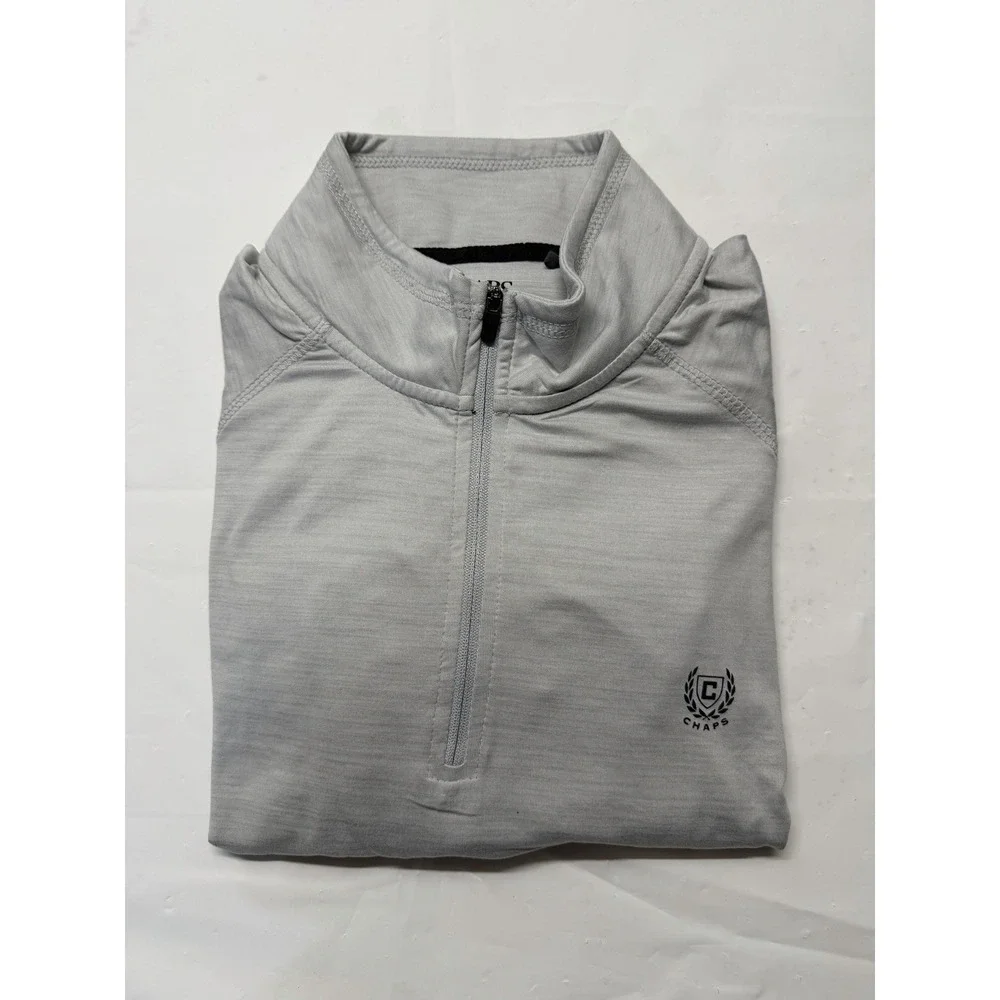 Chaps‎ Golf Men's Gray Quarter Zip Pullover Size Medium