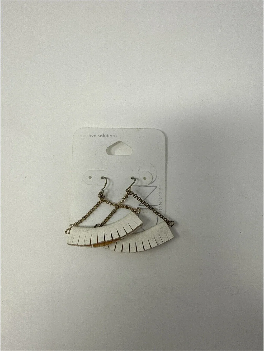 Sensitive Solutions White Earrings