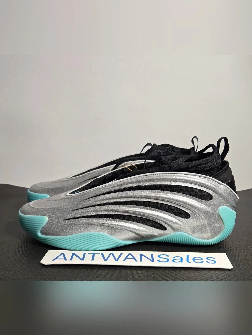 Adidas Harden Volume 9 UNO Silver Aqua Black Shoes James JS1028 Men 14