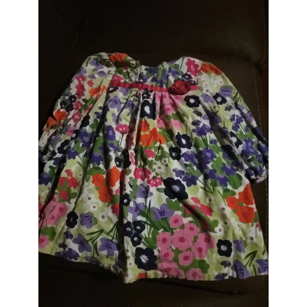 Gymboree stylish corgi floral cord dress size 18 24‎ months