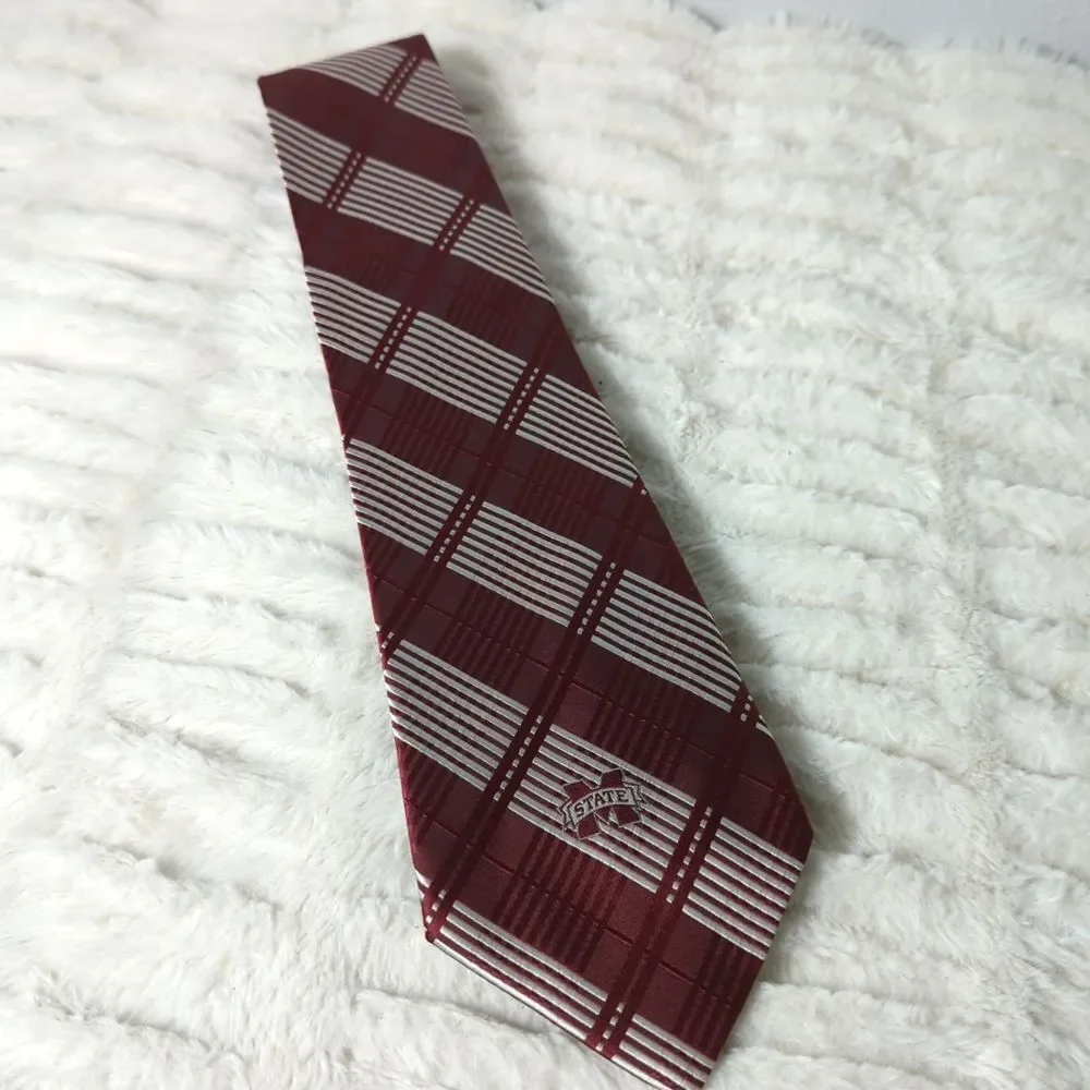 Eagles Wings Men's‎ Mississippi State Maroon Stripped Neck Tie