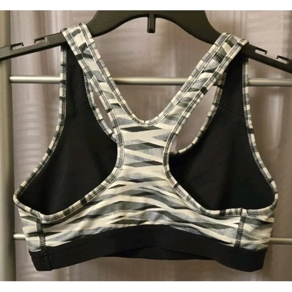 Lot of 3 Nike Dri-Fit Sports Bras -Small Neon Green, Gray Striped, Green Striped