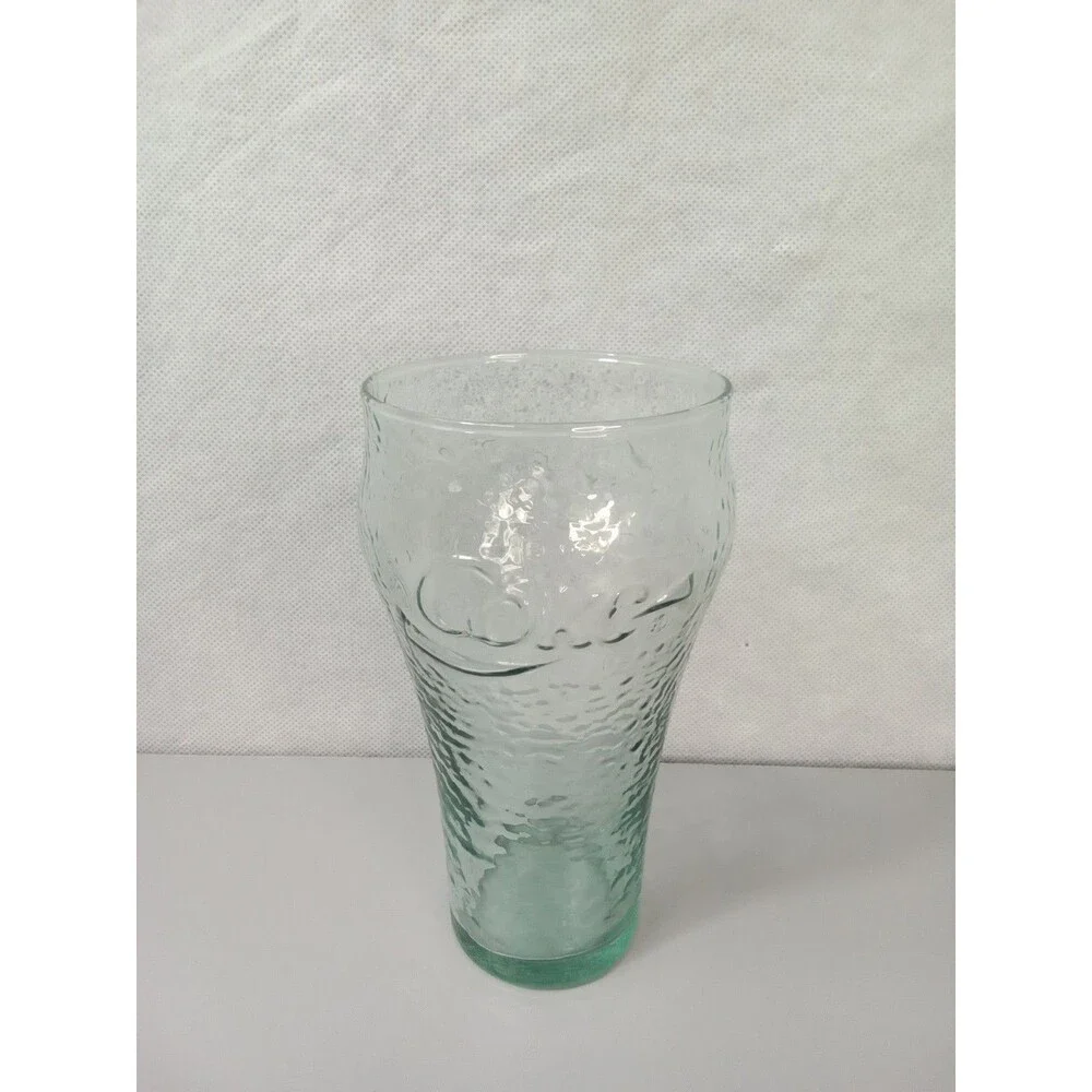 Vintage 16 oz Coca-Cola Glass Pebbled Dimpled Textured Georgia Green COKE‎