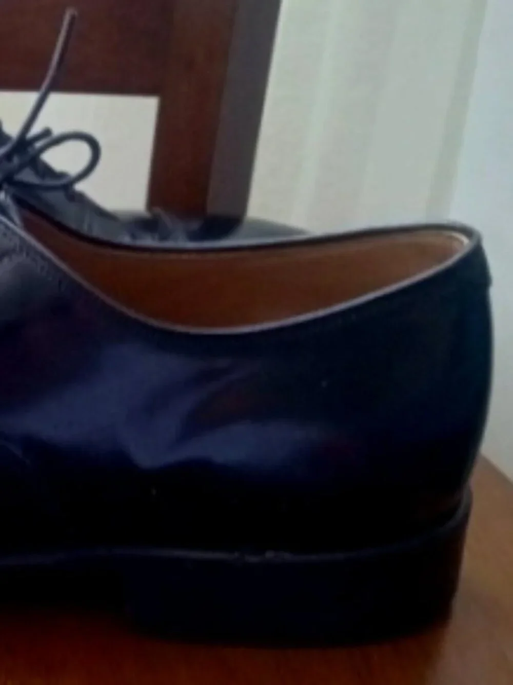 Johnston & Murphy Mens Black Leather Cap Toe Oxford Dress Shoes Size 12 D 02981