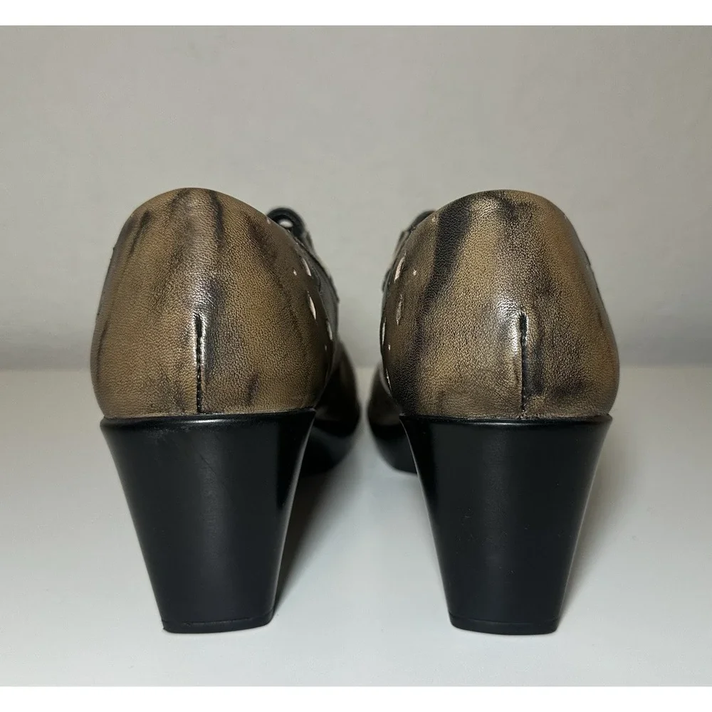 NAOT Women's 9.5 EU 40.5 Amato Mary‎ Jane Pumps Brown Antique Renfair Retro