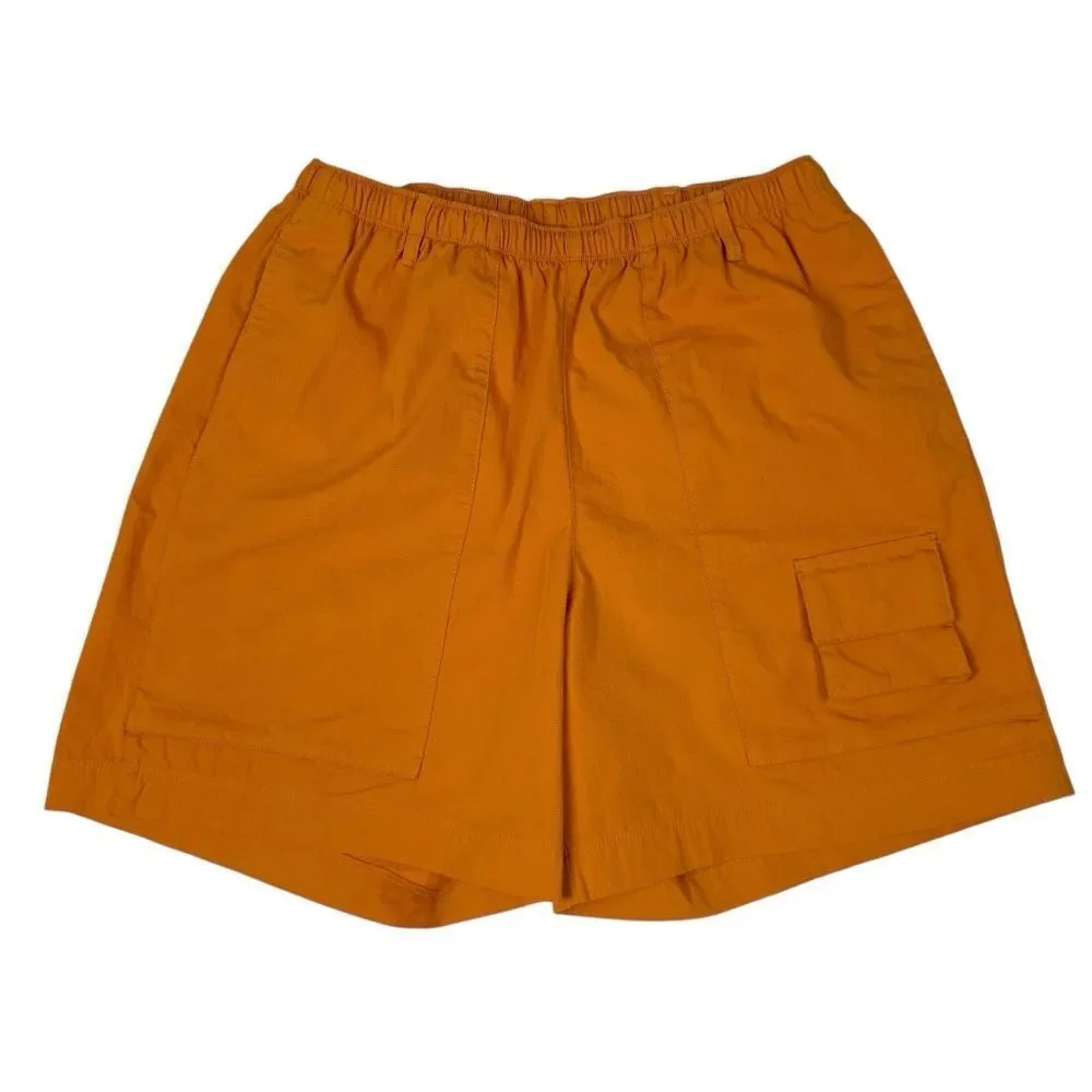 Nike Life Woven Camp Shorts Mens Small Lightweight Casual Lounge Cargo Orange