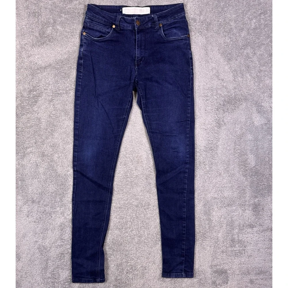 Barbell Apparel Jeans Mens 30x34 Blue Athletic Fit Stretch Denim‎ Dark USA Made