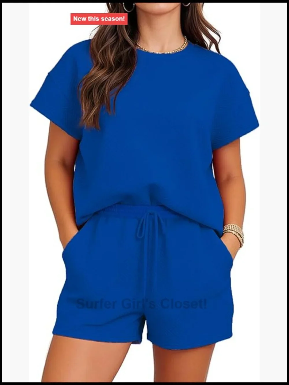 2 Piece Lounge Set Sweatshorts Jogger Relaxed Fit Travel Outfit