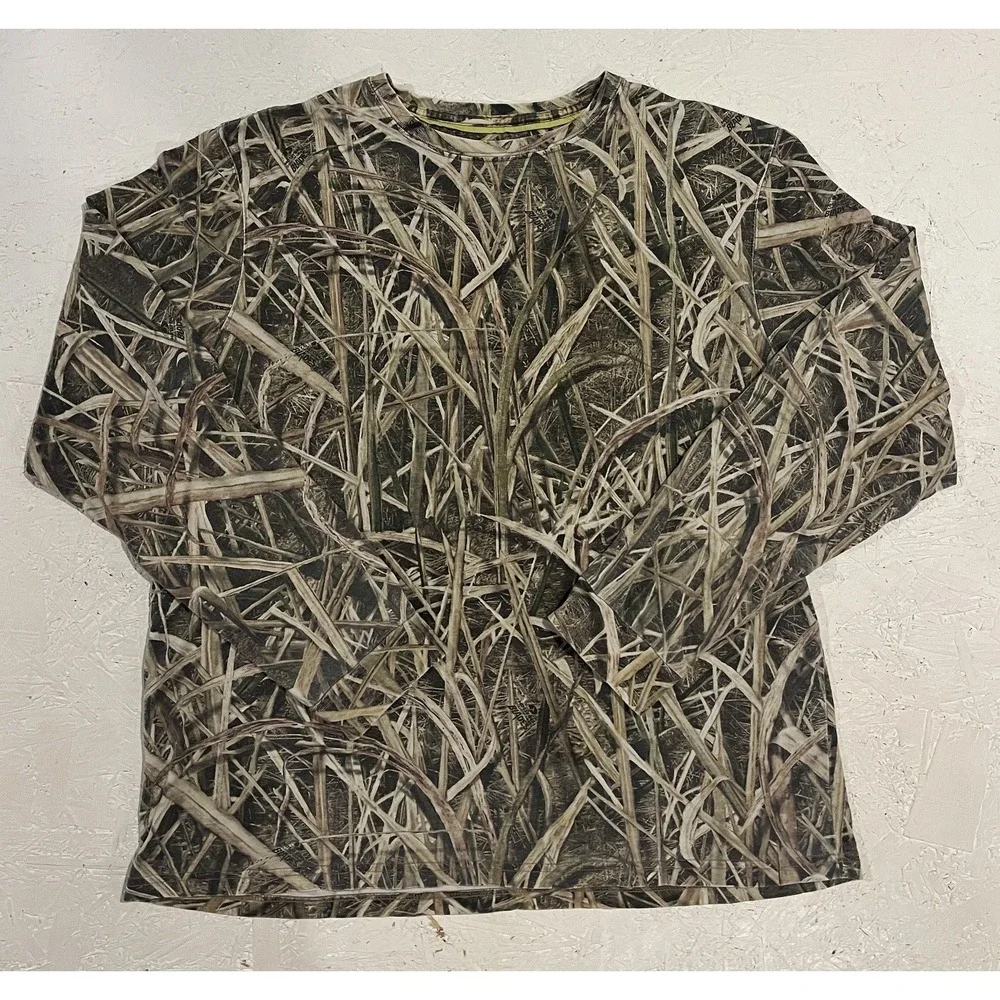 Mossy Oak Shadow Grass Blades Long Sleeve Shirt Mens M‎ Camo Hunting Outdoors