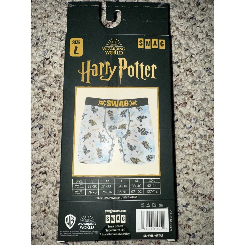 SWAG Harry Potter Deathly Hallows Mens Size L Novelty Boxer Briefs‎ Underwear