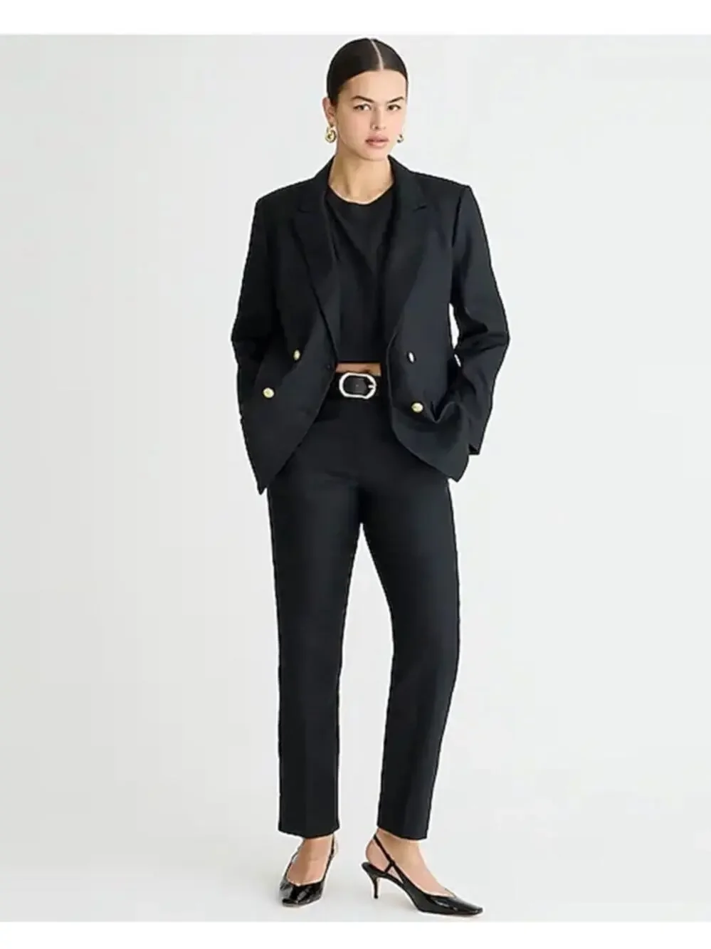 J.Crew Kate straight-leg pant in stretch linen blend