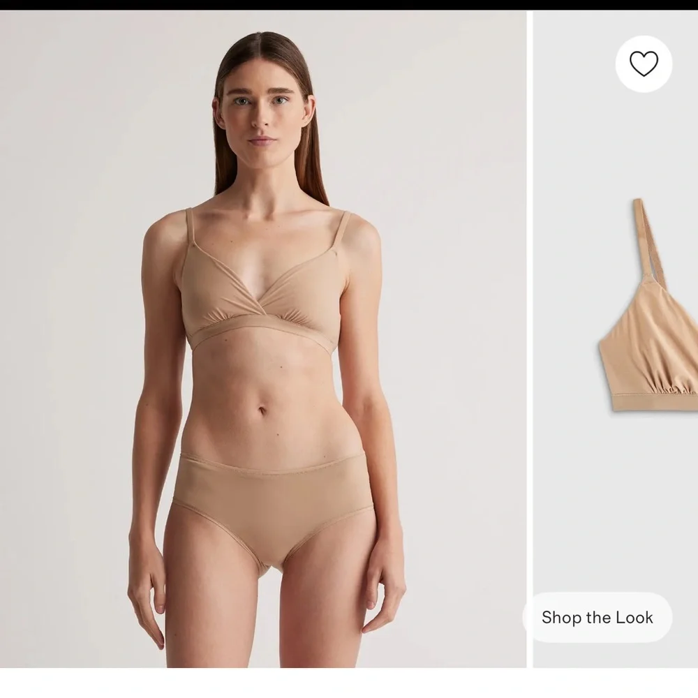 Quince Nude Wireless Triangle Bralette