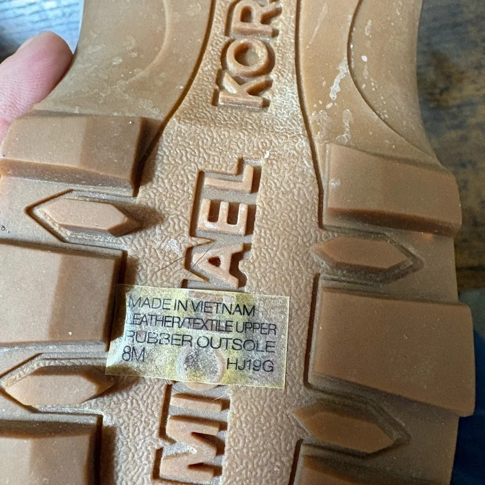 Michael Kors Women's Cream Hiking Boots