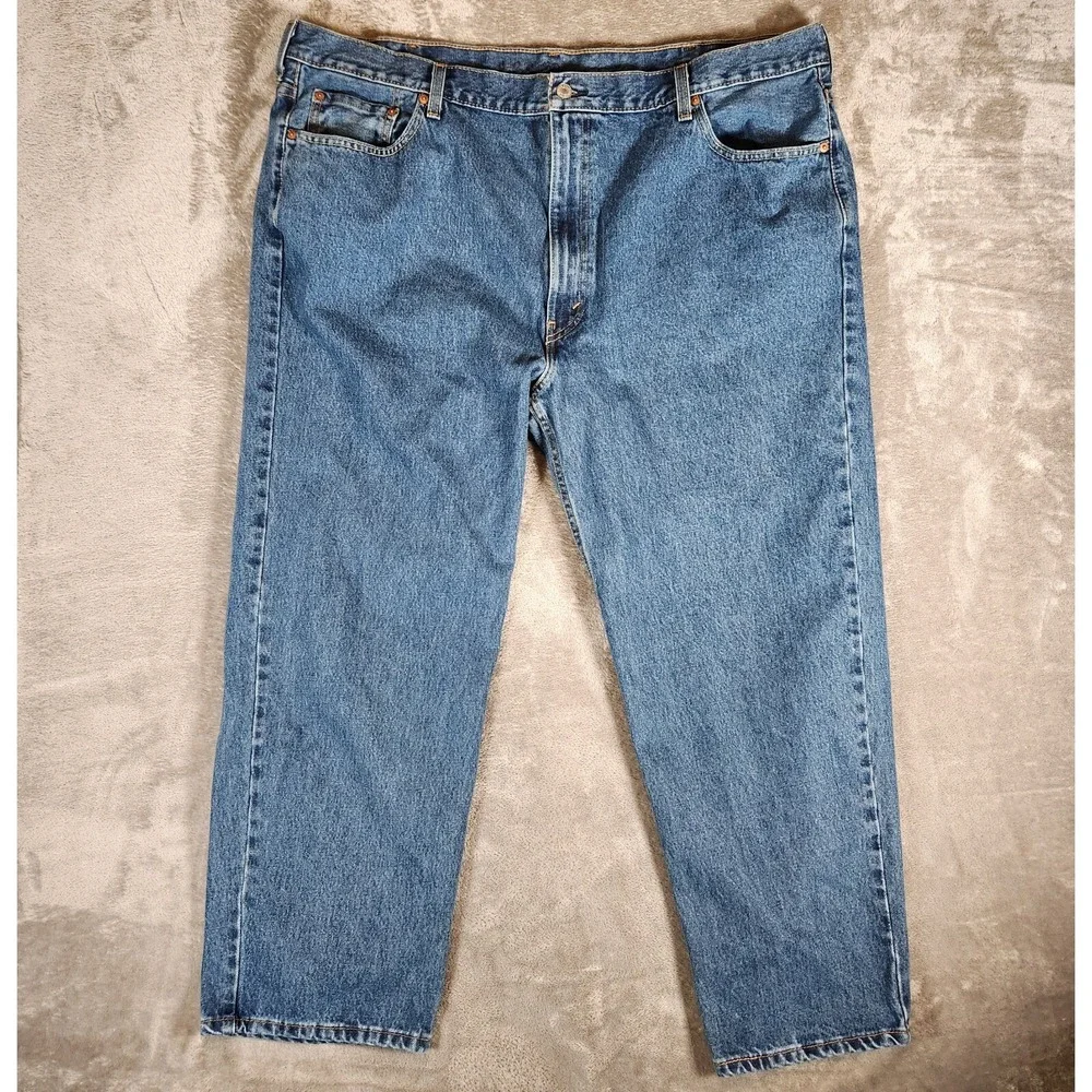 Levi's 550 Jeans Men's 45X29 (Tag 48X30) Blue Straight Relaxed Denim‎ Classic