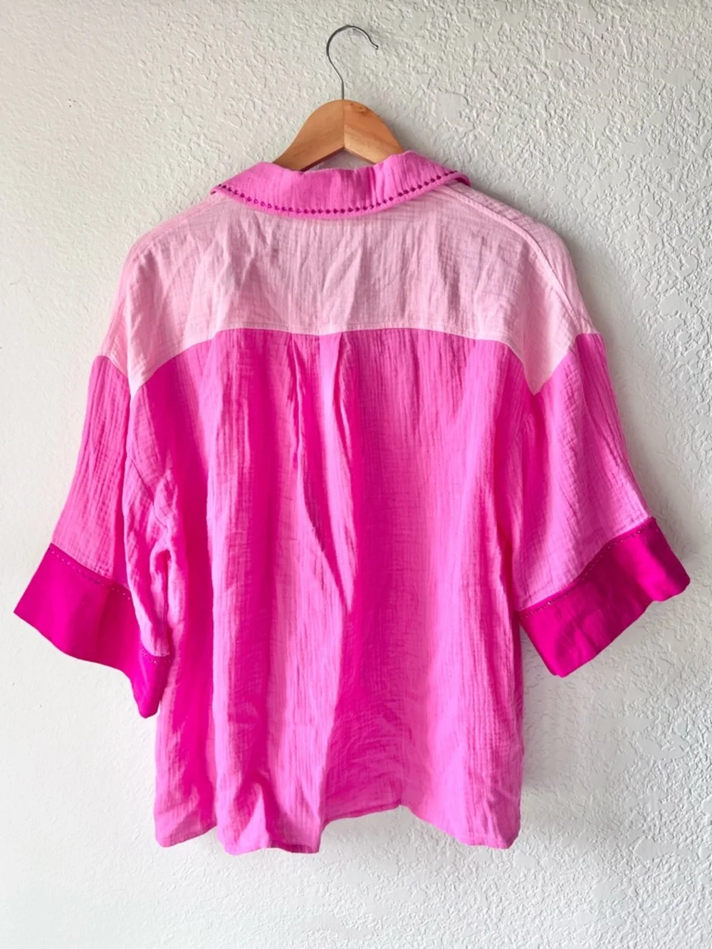 Peach Love Boutique Pink Rhinestone Color Block Matching Set Sz S