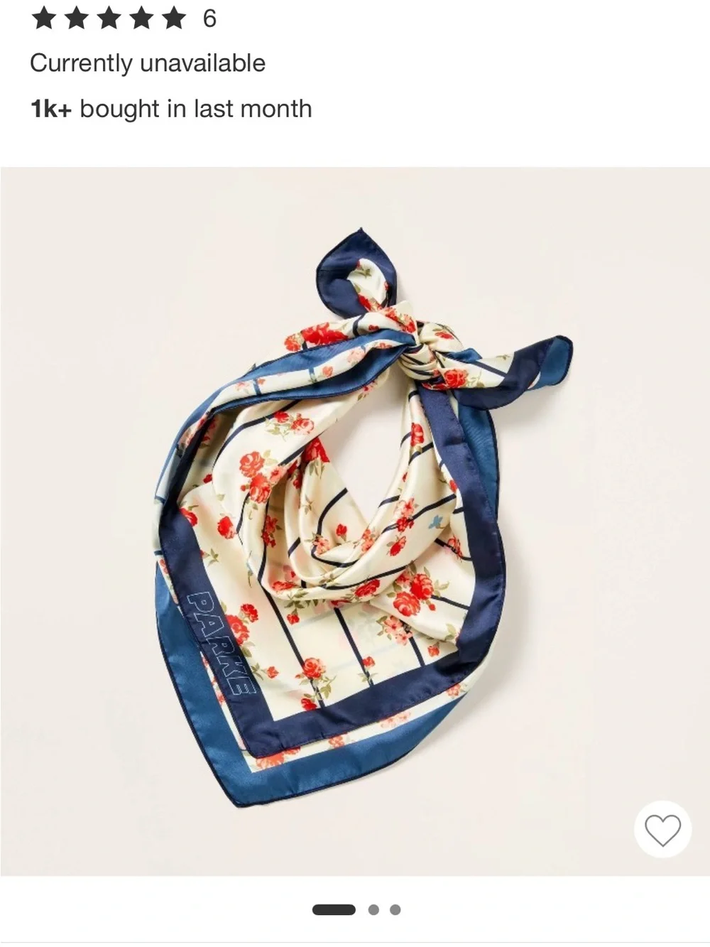 Parke cream scarf