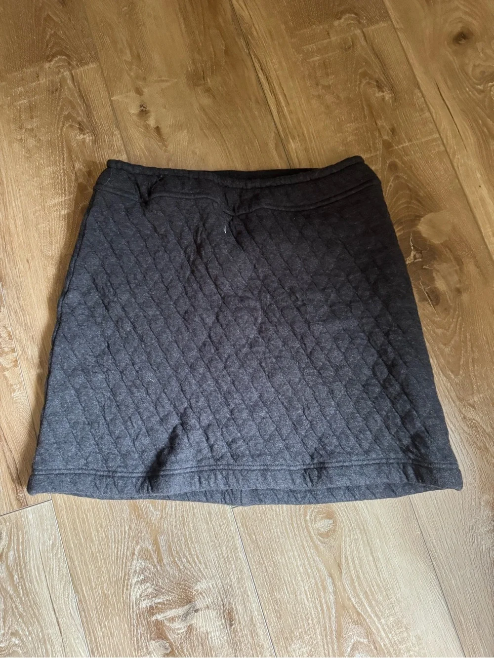 Aventura Quilted Dark Gray Mini Skirt