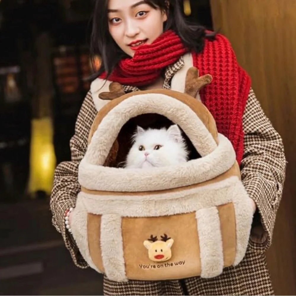 No Label cat backpack