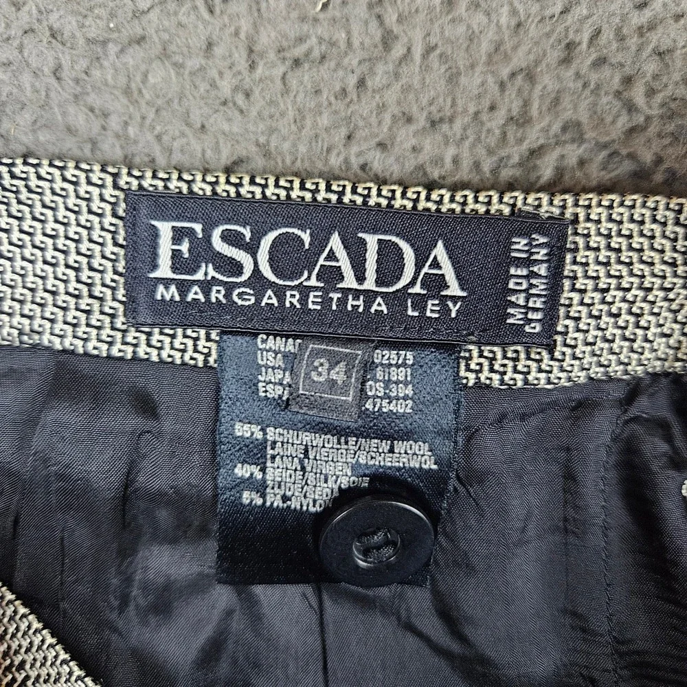 ESCADA Margaretha Ley Womens Micro Print Knee Length‎ Pencil Skirt Size 34