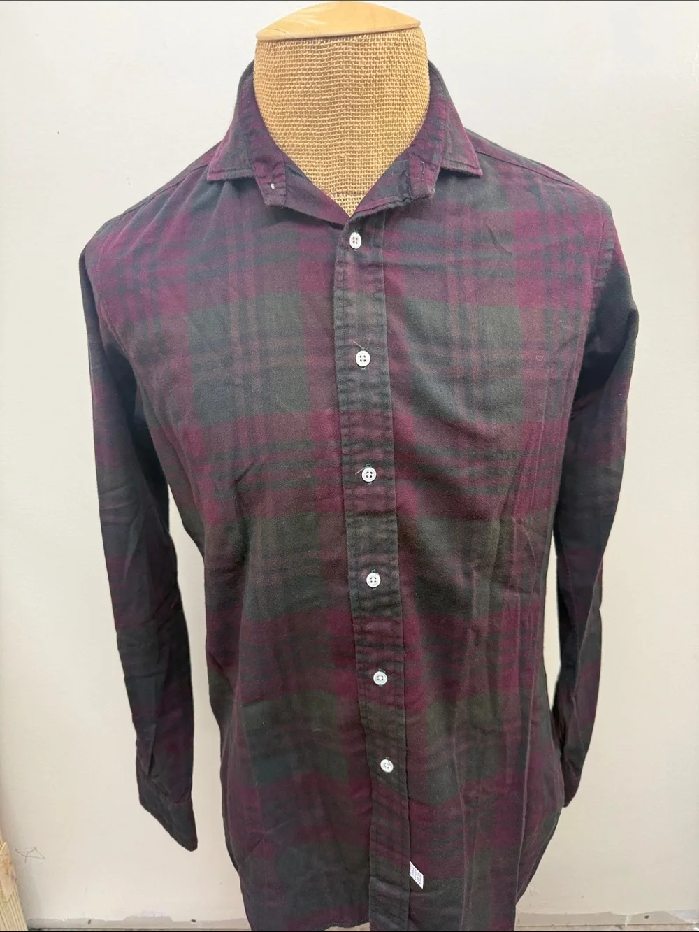 Polo by Ralph Lauren Men's Plaid Button-Down Shirt - Black & Burgundy