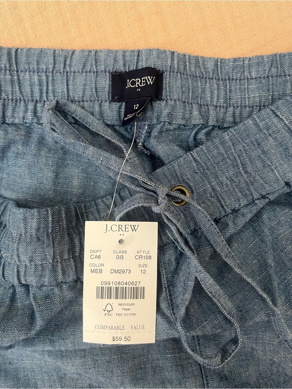 J. Crew soft chambray