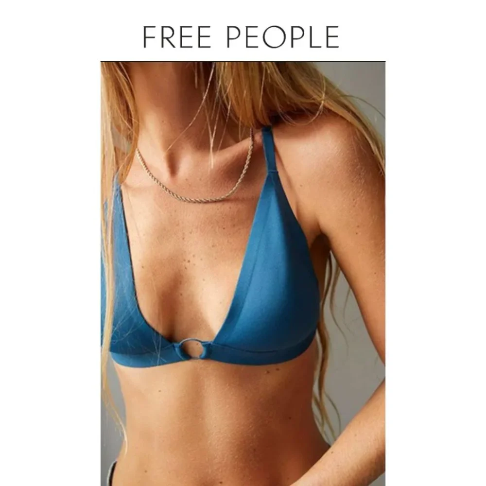 Free People Oh Scuba Neo Bralette in Teal