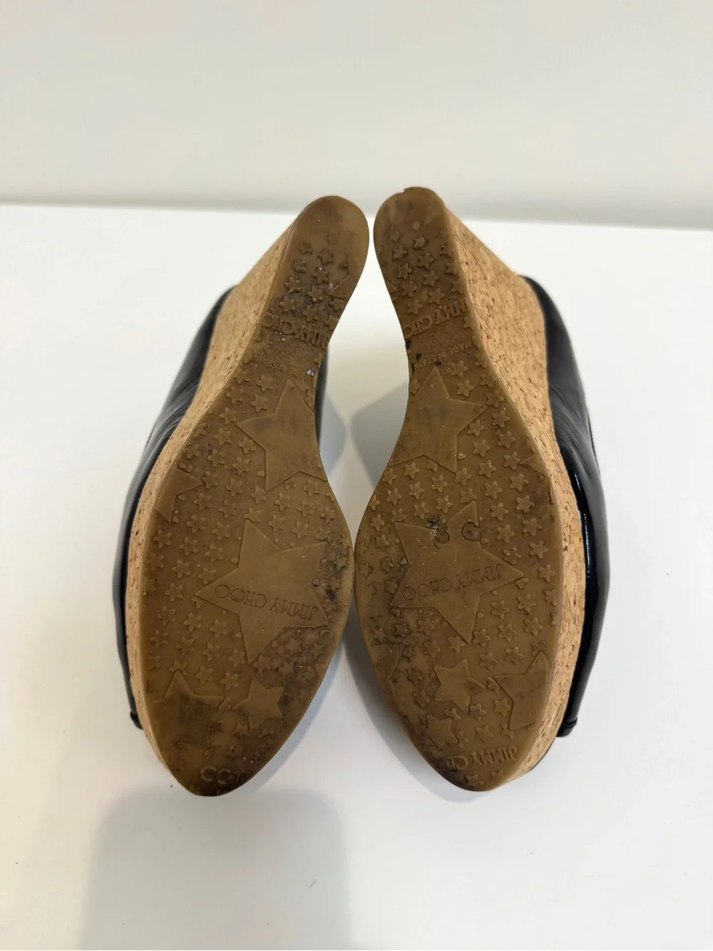 Jimmy Choo platform shoes leather