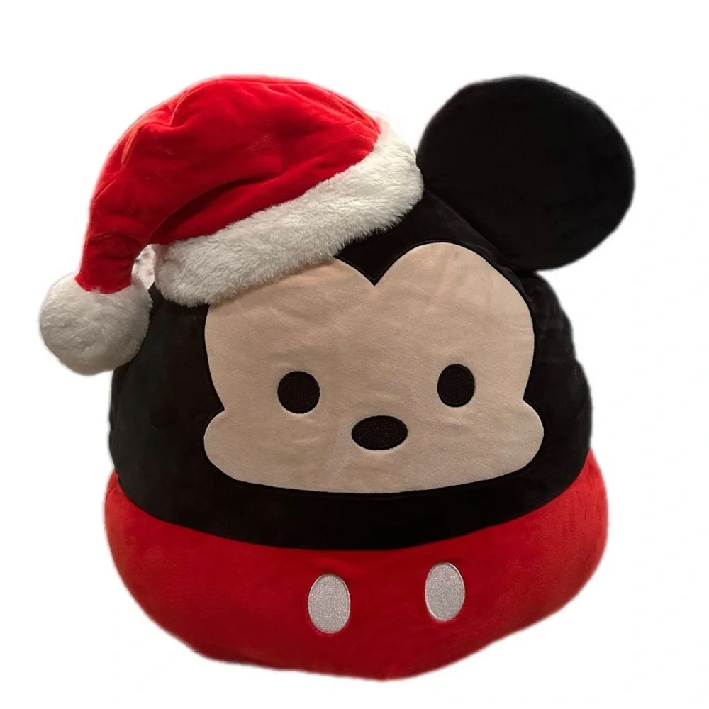 SQUISHMALLOW - Disney MICKEY MOUSE‎ Christmas 20” tall Plush Toy w/Santa Hat