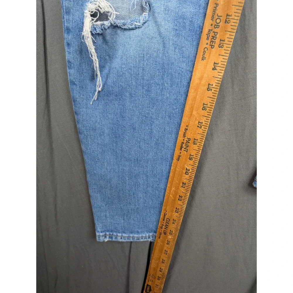 Old Navy Women's Size 2 Blue OG Straight Extra High Rise Distressed Stretch Jean