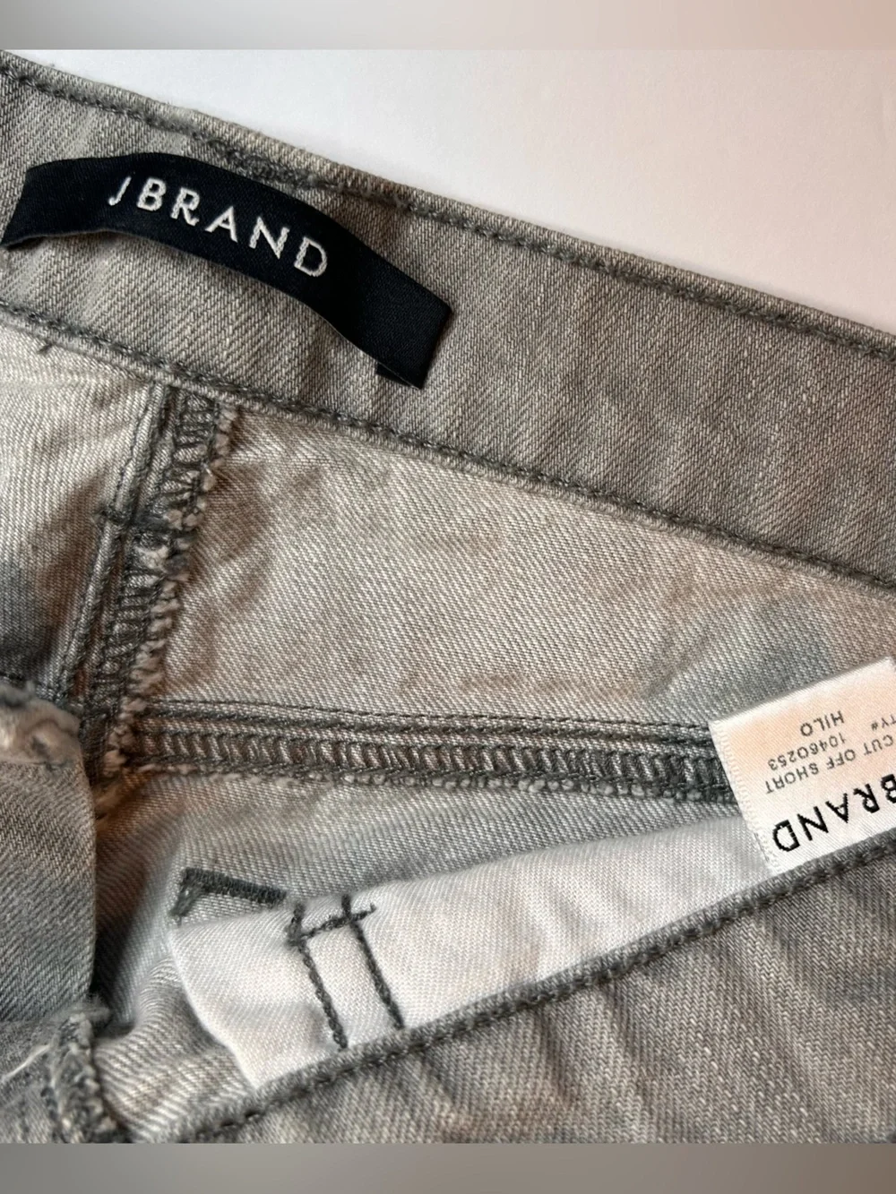 J Brand Grey Distressed Denim Cutoff Shorts Size 25