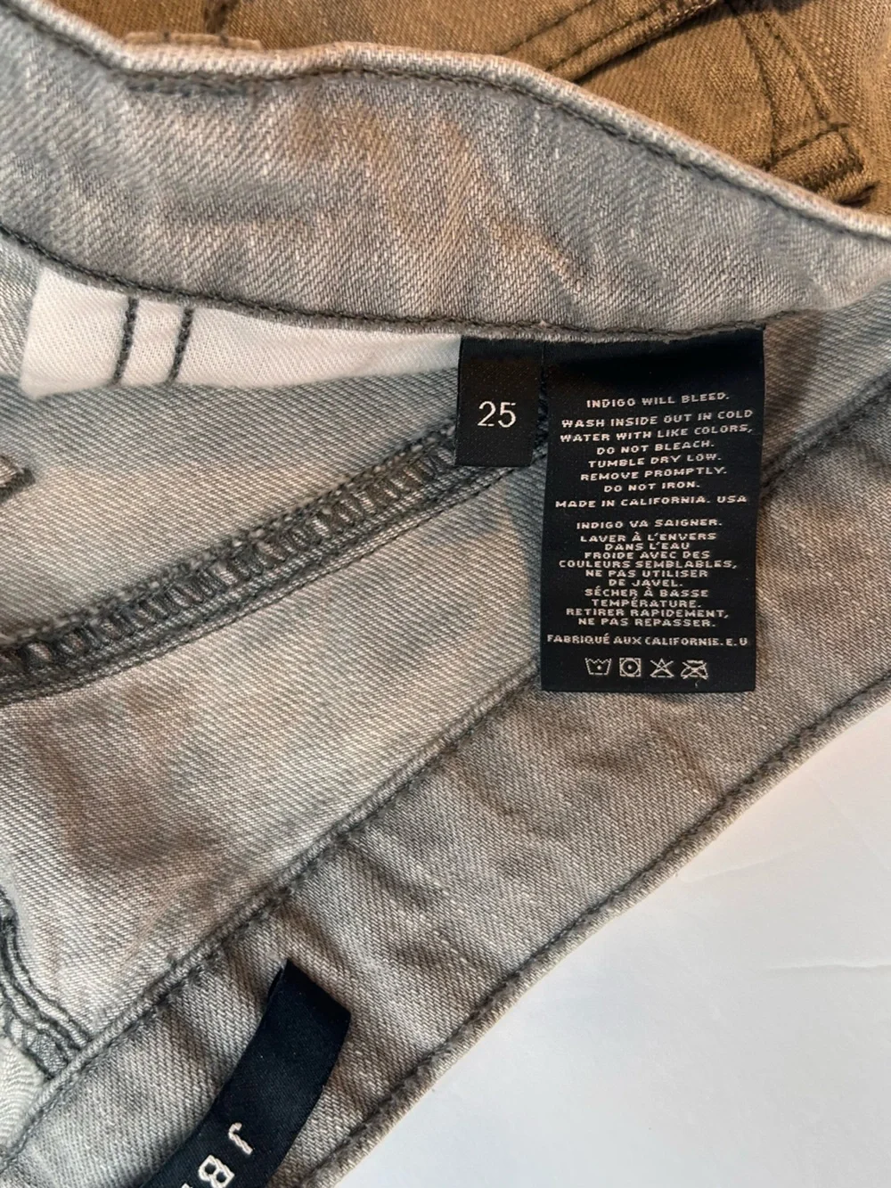 J Brand Grey Distressed Denim Cutoff Shorts Size 25