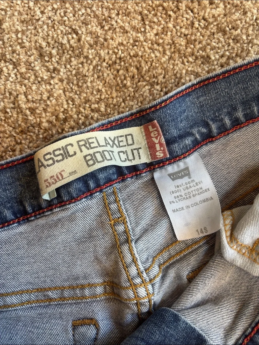 Levi's Dark Blue Raw Hem Denim Shorts - Women