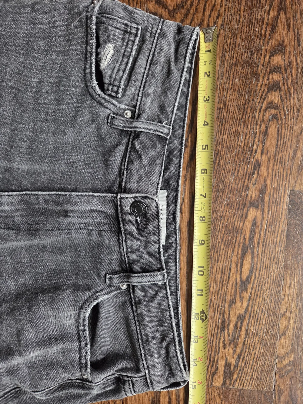 PacSun Gray Distressed High-Rise Mom Jean Shorts