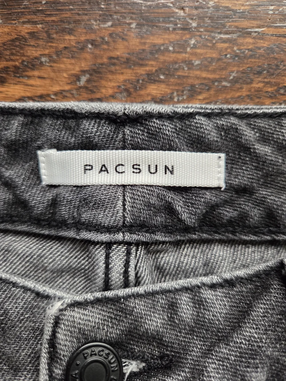 PacSun Gray Distressed High-Rise Mom Jean Shorts
