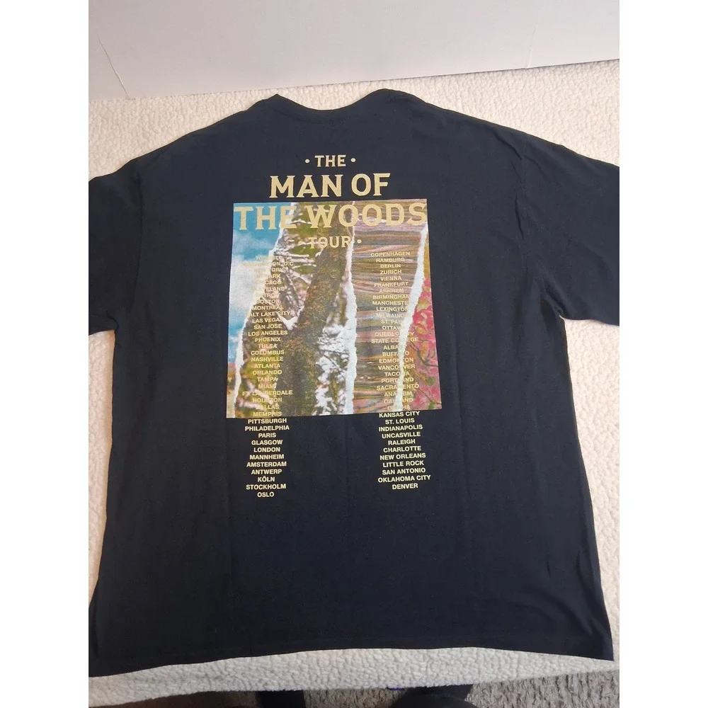 Justin Timberlake Man of the Woods Tour T-Shirt Black XL Concert Graphic Tee
