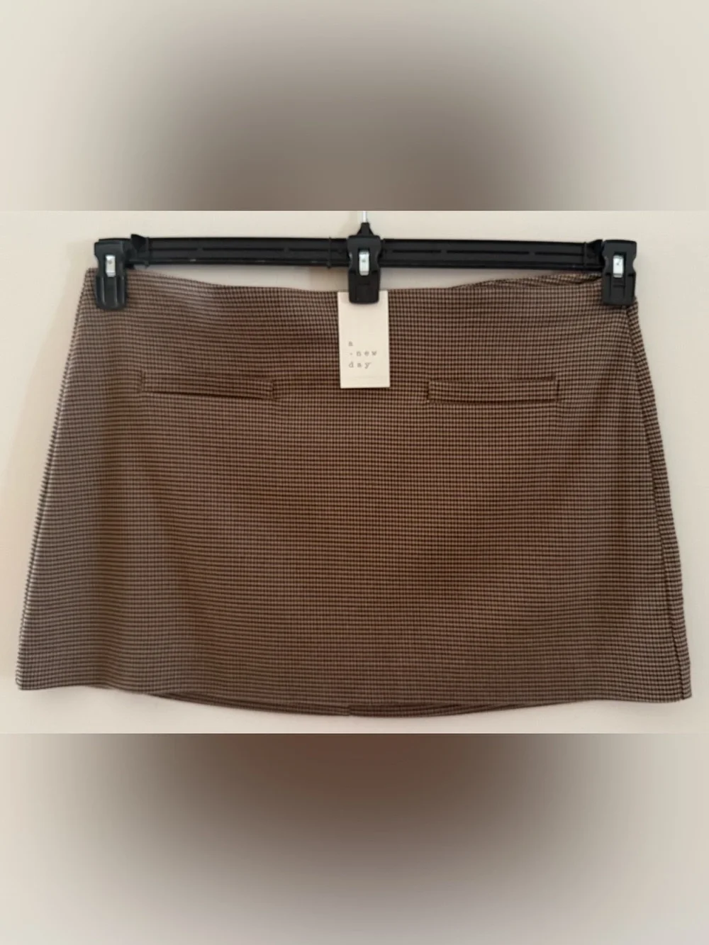A New Day Houndstooth Mini Skirt 🤎🖤✨ Size 16 💃🔥