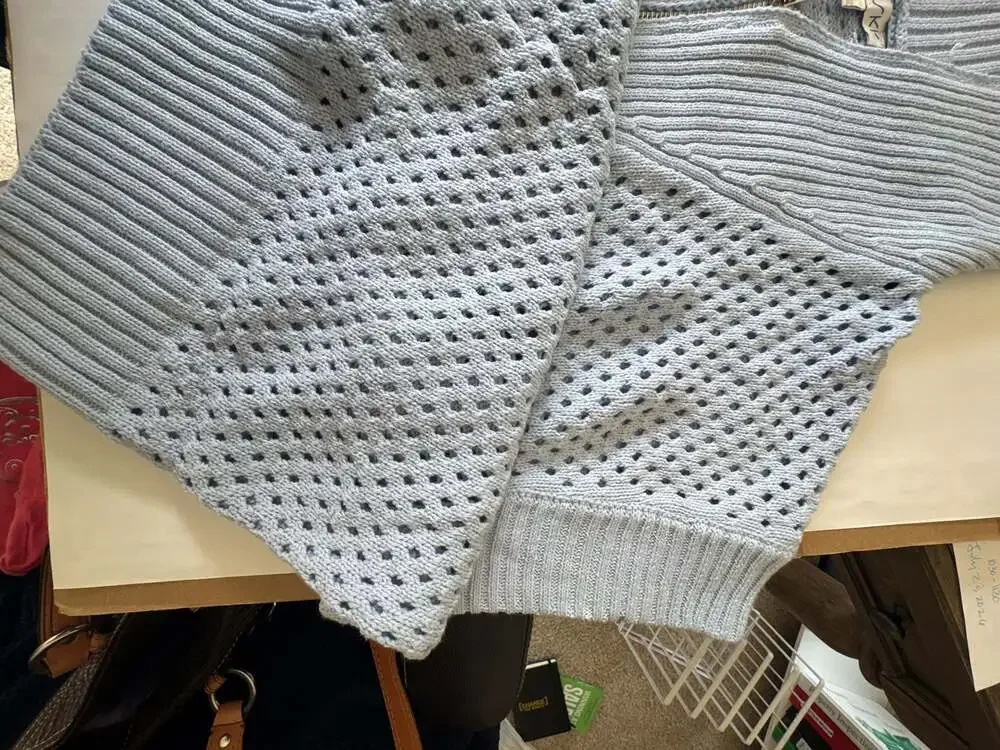 She+Sky pointelle knit