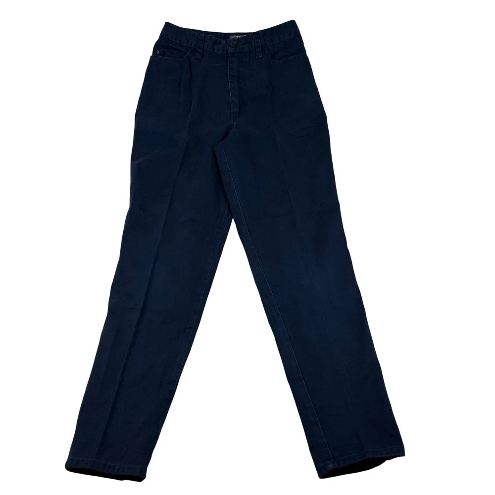 Vintage Esprit Sport Navy Blue High Waisted Straight Leg Chino Pants Size 3/4