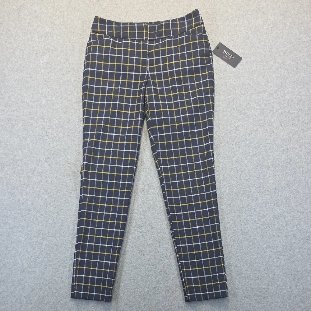 Tommy Hilfiger TH Flex Plaid Slim Fit Ankle Pants Size 2 NWT