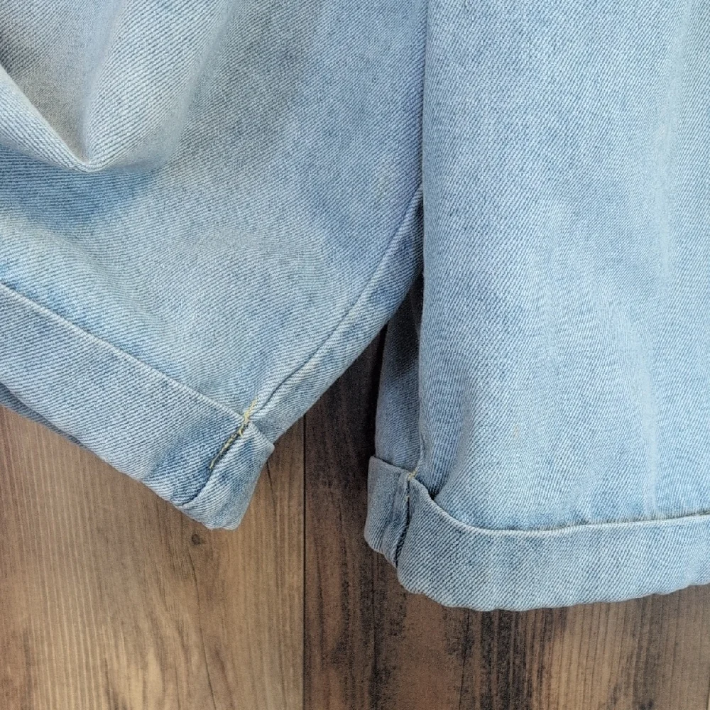 Gitano Vintage Yoke High Waist Blue Jean Shorts Retro Style 5/6